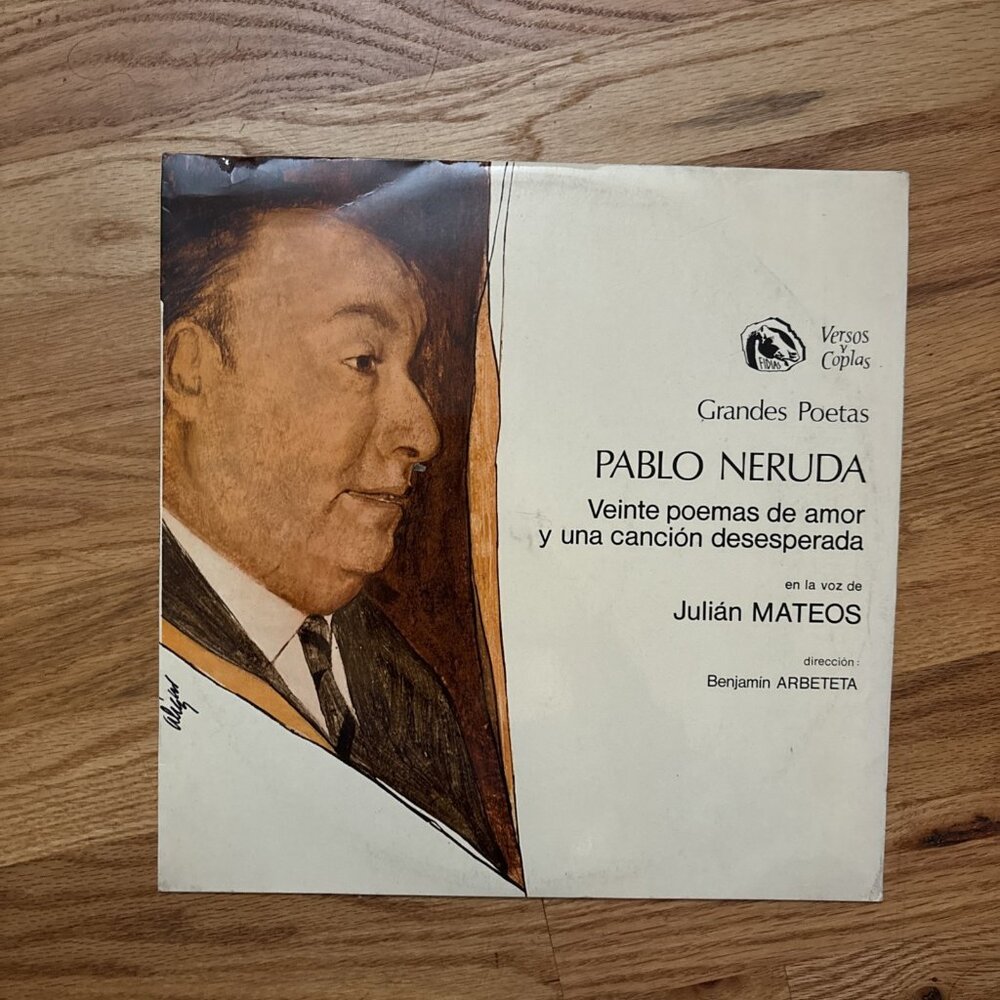 JULIAN‎ MATEOS Veinte poemas de amor PABLO NERUDA SPAIN LP VINYL DIFFERENT COVER